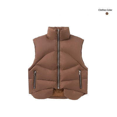 Chaleco de Algodón con Cuello de Pie para Hombre y Mujer - Diseño Minimalista - Image 2