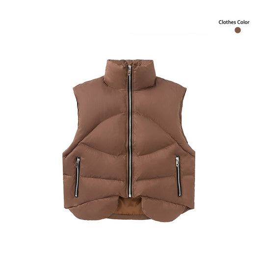Chaleco de Algodón con Cuello de Pie para Hombre y Mujer - Diseño Minimalista - Image 2