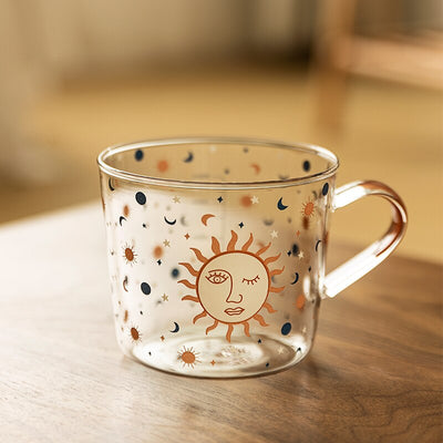 Vaso de Vidrio Gran Capacidad con Escala de Medición Diseño Cielo Estrellado - Image 4