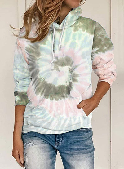 Sudadera con Capucha Estampado Tie-dye Manga Larga - Image 6