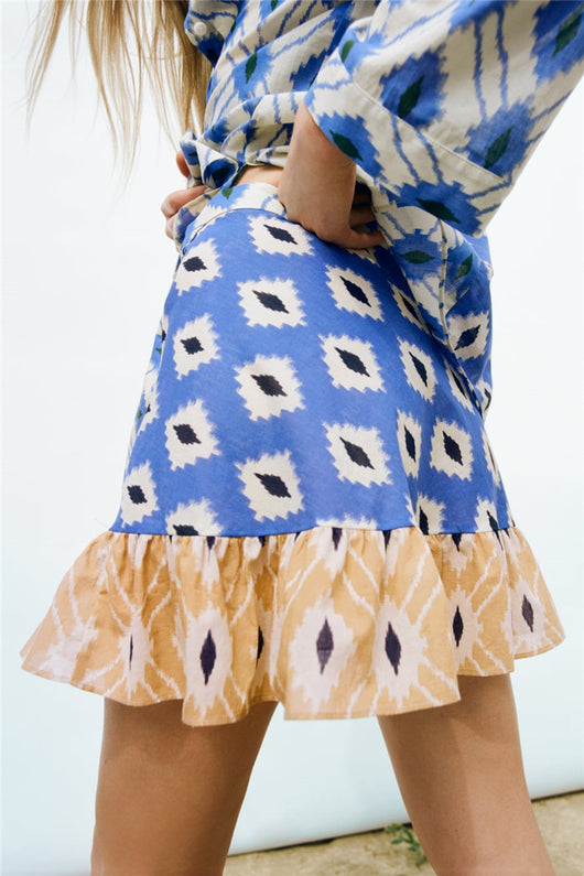 Conjunto de Falda Pantalón Estampado Estilo Europeo y Americano - Image 7