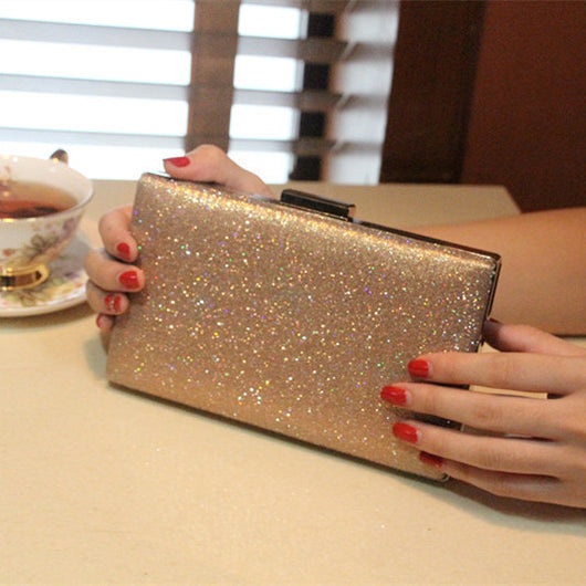 Bolso de Noche Brillante con Cadena - Clutch para Eventos - Image 8