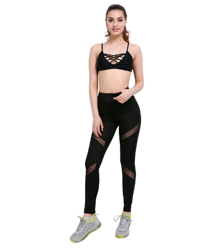 Pantalones de Yoga Mariposa con Malla Transpirable - Secado Rápido Estilo Europeo - Image 4