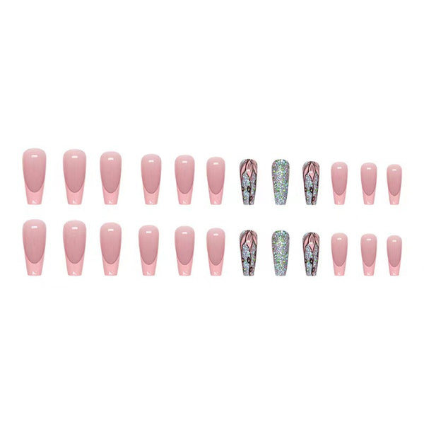 Uñas Francesas Medianas Elegantes - Diseño Europeo y Americano - Image 5