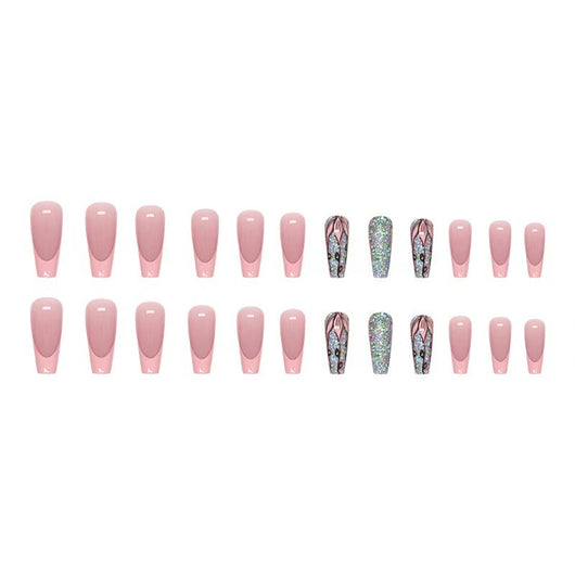 Uñas Francesas Medianas Elegantes - Diseño Europeo y Americano - Image 5