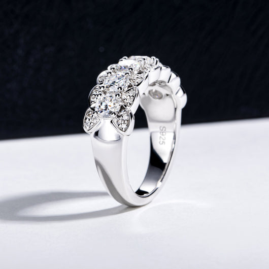 Anillo de Plata 925 con Baño de Oro 18K y Moissanita Completa - Image 10