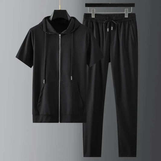 Conjunto de Dos Piezas: Camisa y Pantalón Corto Ligero para Hombre
