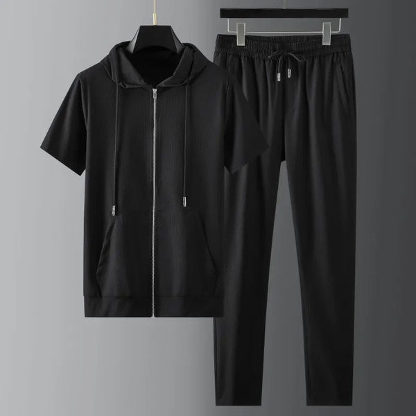 Conjunto de Dos Piezas: Camisa y Pantalón Corto Ligero para Hombre