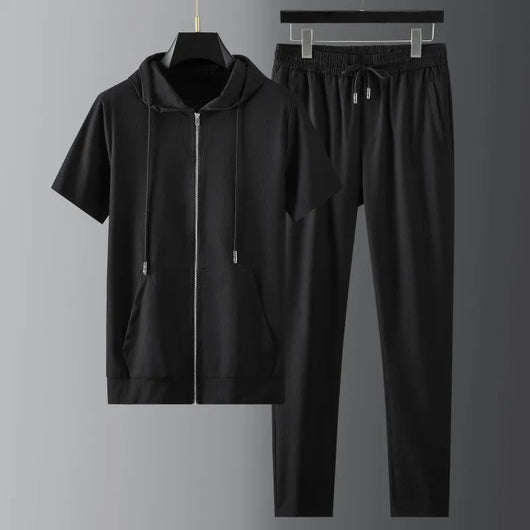 Conjunto de Dos Piezas: Camisa y Pantalón Corto Ligero para Hombre