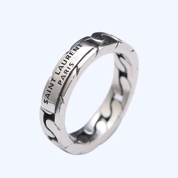 Anillo de Cadena Creativa en Plata Esterlina S925