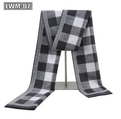 Bufanda de Cachemira Cuadros Hombre Estilo Europeo para Otoño e Invierno - Image 52