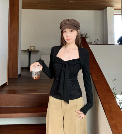 Blusa Reductora de Encaje Puro con Efecto Cintura Marcada - Image 8