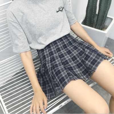 Falda Escocesa de Cintura Alta Estilo Británico Colegiala - Image 8