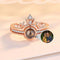S925 Projection Personalized Photo Ring Rose Dorado