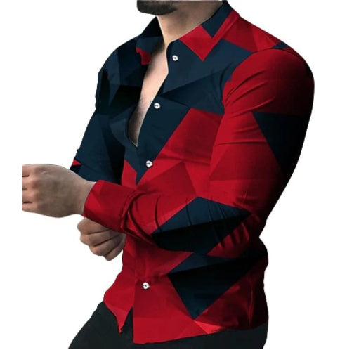 Camisa Casual Estampada de Manga Larga para Hombre - Image 16