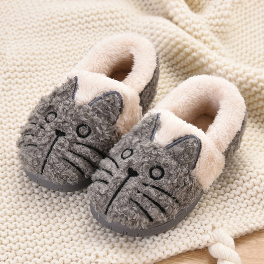Pantuflas Cálidas para Niñas con Diseño Gato Cartoon de Algodón - Image 6