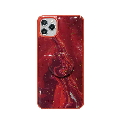 Funda para móvil con diseño mármol y soporte integrado - Image 4