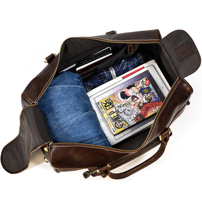 Maletín de Cuero Genuino Vintage para Viajes - Bolsa Retro Estilo Ejecutivo - Image 11
