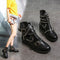 Botas Martin con Remaches de Suela Plana Oversize