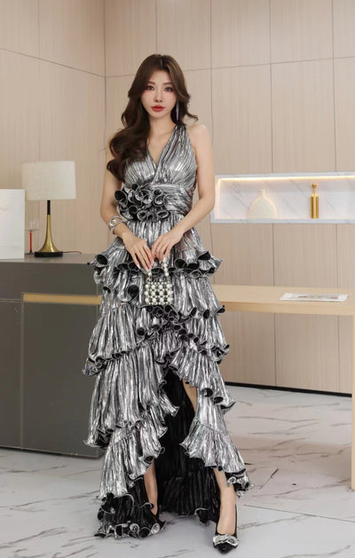 Vestido Elegante con Volantes Dovetail para Mujer - Image 15