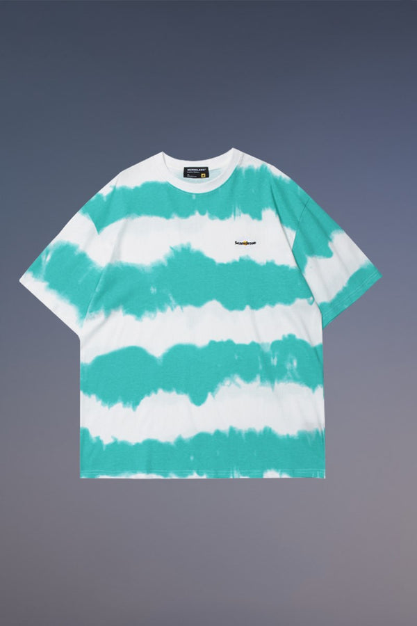 Camiseta Tie-Dye Retro Unisex Manga Corta Suelta
