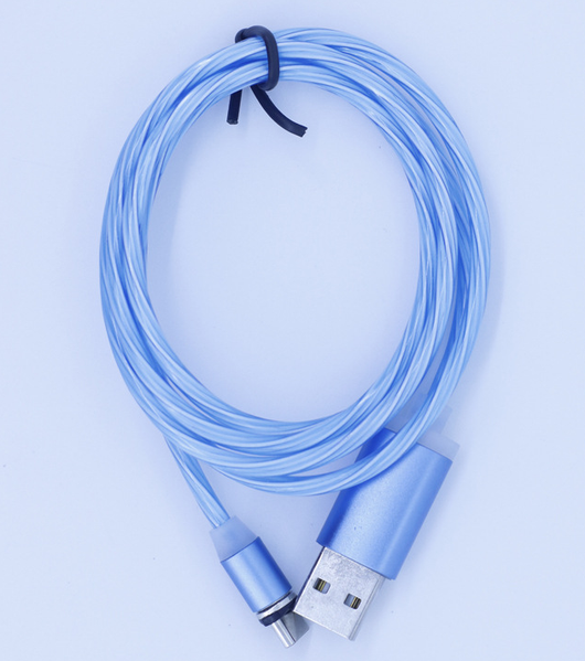 Cable de Carga Magnético USB Type-C 1m con Luz LED - Compatible iPhone, Samsung y Huawei - Image 3