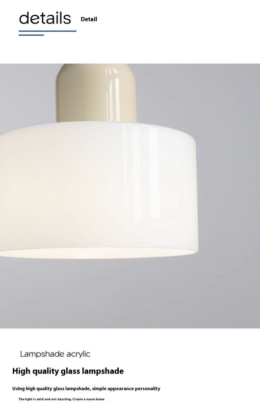 Lámpara Colgante Redonda de Vidrio Crema - Diseño Minimalista - Image 35