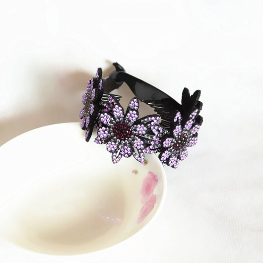Pasador de Cabello con Flor de Cristales Brillantes - Image 23