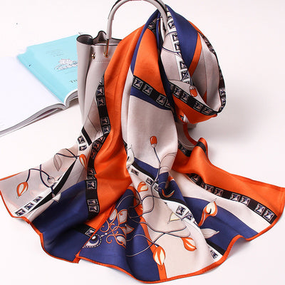 Pañuelo de Seda Largo Multifuncional para Primavera y Otoño - Image 7