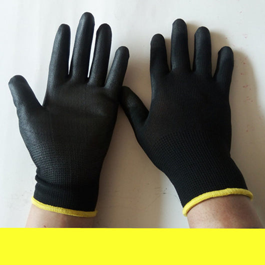 Guantes Negros Recubiertos de Nylon con Palma PU - Image 10