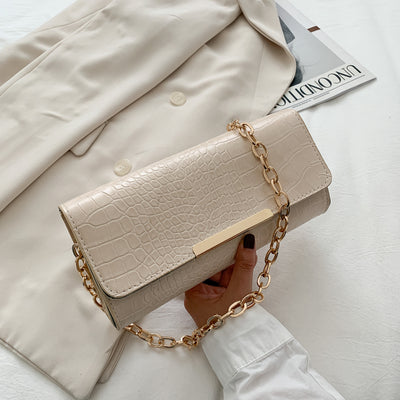 Bolso Cuadrado Pequeño con Patrón de Cadena - Diseño Trendy - Image 5