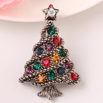 Broche Vintage de Árbol Navideño con Diamantes - Image 15