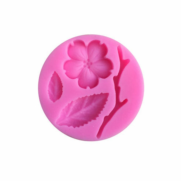 Moldes de Silicona Líquida Flor de Durazno para Repostería