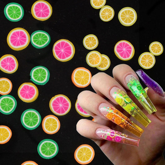 Arcilla Suave para Uñas - Decoraciones de Frutas Verano con Fotocurado - Image 27