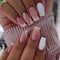 Stickers de Uñas Francesas Blancas Medianas