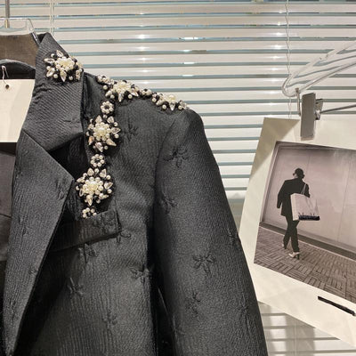 Blazer Corto Mujer con Cuentas Efecto Adelgazante - Image 4