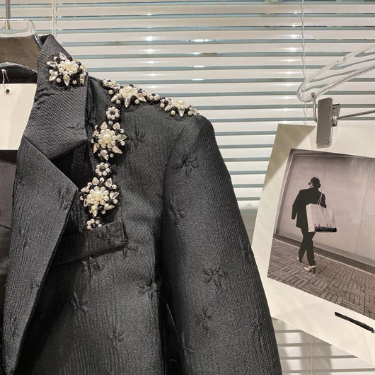 Blazer Corto Mujer con Cuentas Efecto Adelgazante - Image 4