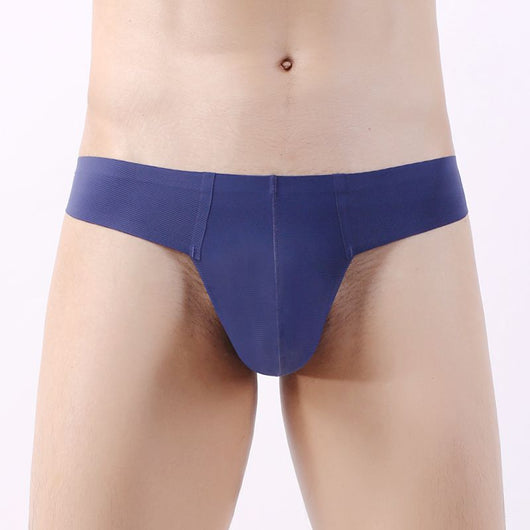 Calzoncillo Tipo Tanga para Hombre Bajo Sexy Sin Costuras con Rayas - Image 7