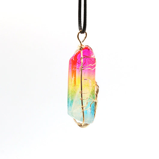 Cristal Hexagonal Natural de Siete Colores Enrollado - Image 27