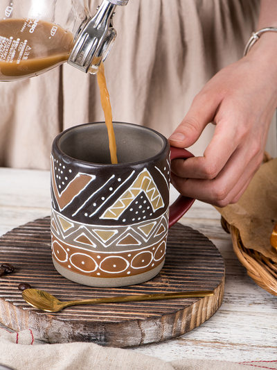 Taza de Café Artesanal Retro con Tapa - Image 26
