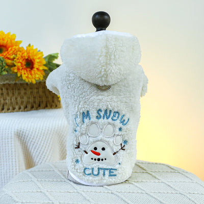 Abrigo Navideño Cálido para Perros y Gatos - Diseño Muñeco de Nieve Esponjoso - Image 6