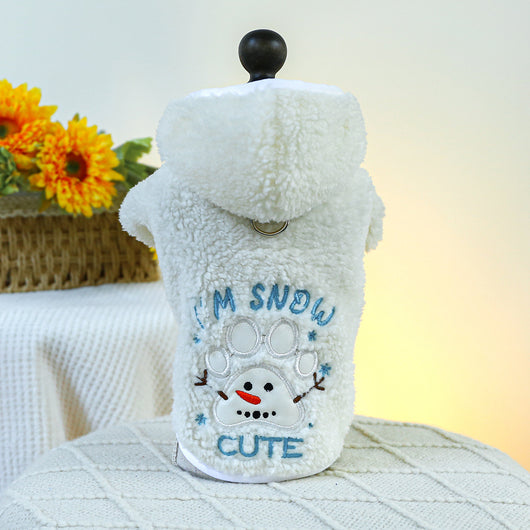 Abrigo Navideño Cálido para Perros y Gatos - Diseño Muñeco de Nieve Esponjoso - Image 6