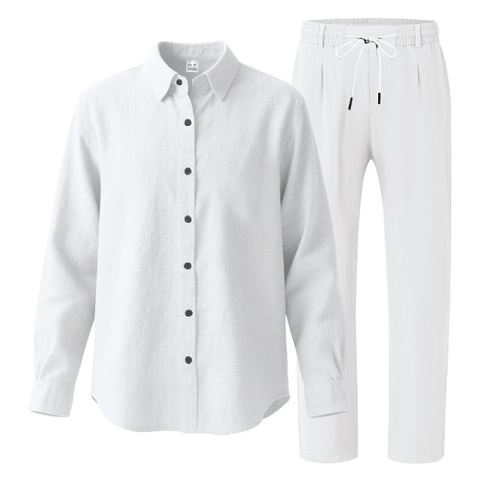 Conjunto de Dos Piezas: Camisa Suelta de Manga Larga y Pantalón Cómodo - Image 14