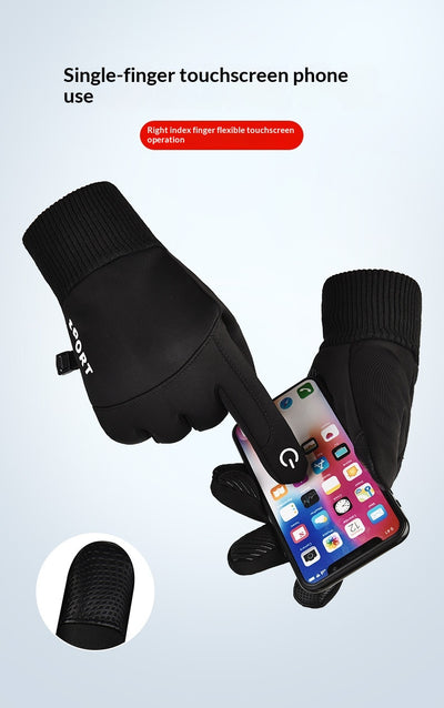 Guantes de Ciclismo para Hombre con Forro Polar para Pantalla Táctil y Conducción - Image 23