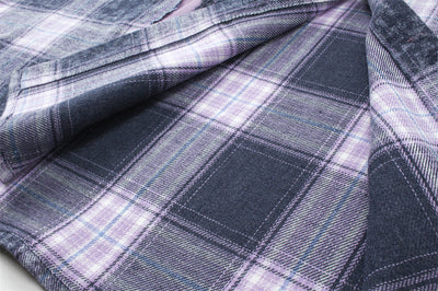 Camisa Cuadriculada Bordada de Manga Larga para Hombre Primavera Otoño - Image 18