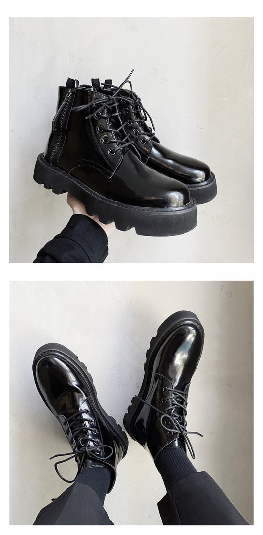 Botas Altas Martin para Hombre Estilo Británico Clásico - Image 6