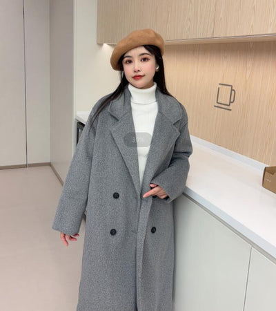 Abrigo de Lana Doble Botonadura Elegante para Otoño e Invierno - Image 8