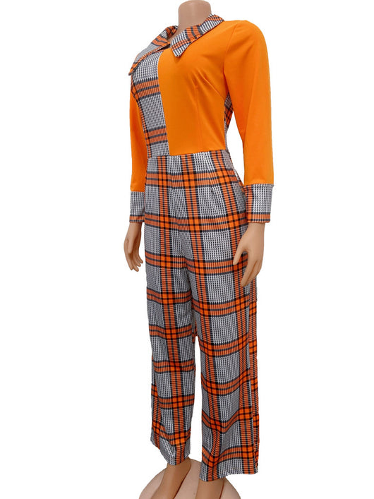 Jumpsuit Elegante con Costuras de Contraste y Piernas Anchas - Image 9