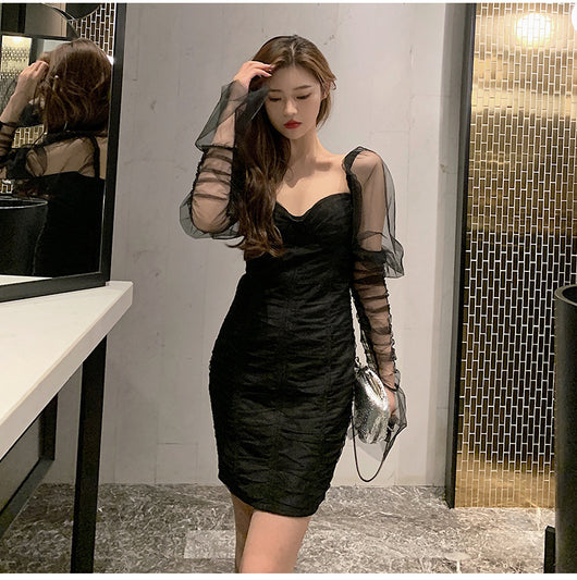 Vestido de Gasa con Mangas Abullonadas - Image 13