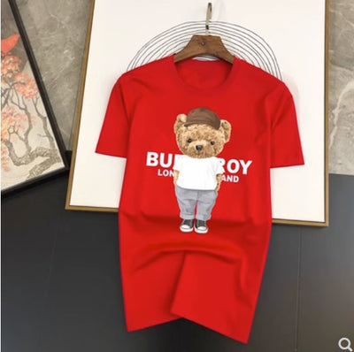 Playera de Algodón Mercerizado para Hombre - Diseño Oso Estampado Manga Corta - Image 4